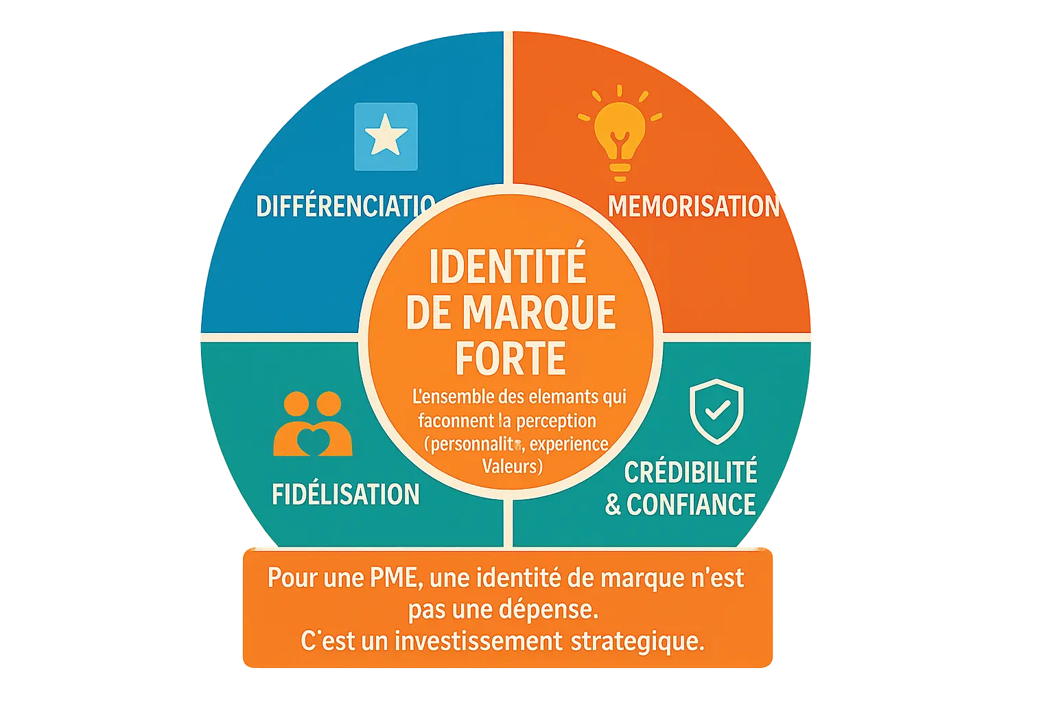 Illustration de l'importance d'une identité de marque pour une PME