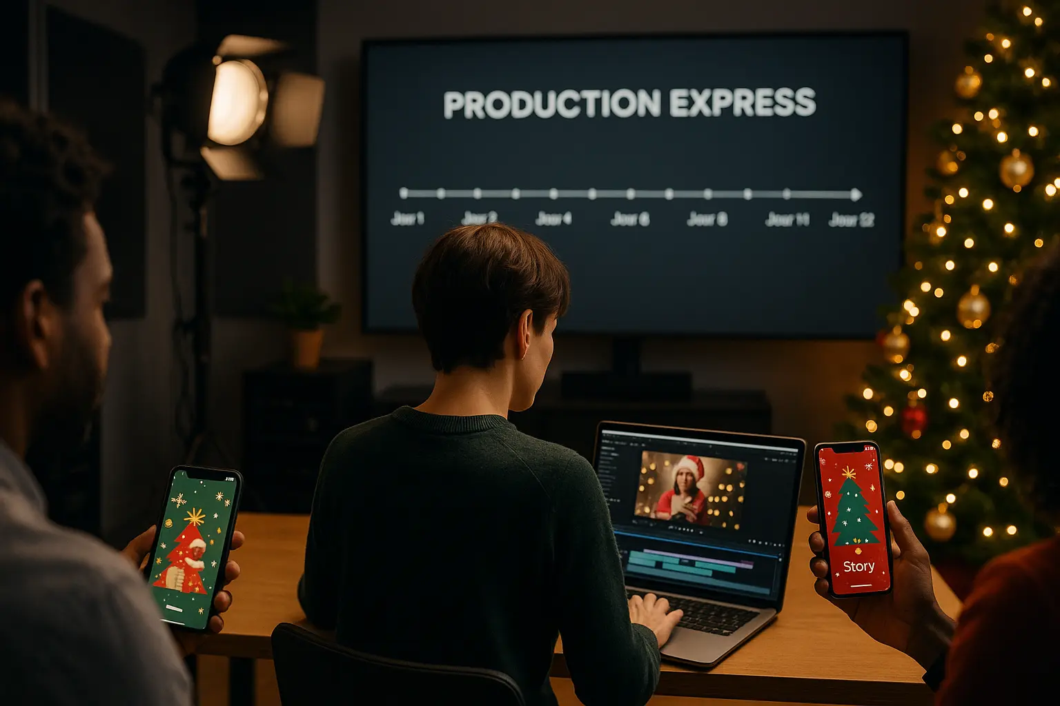 Campagne video Noel production express en 12 jours - South Management