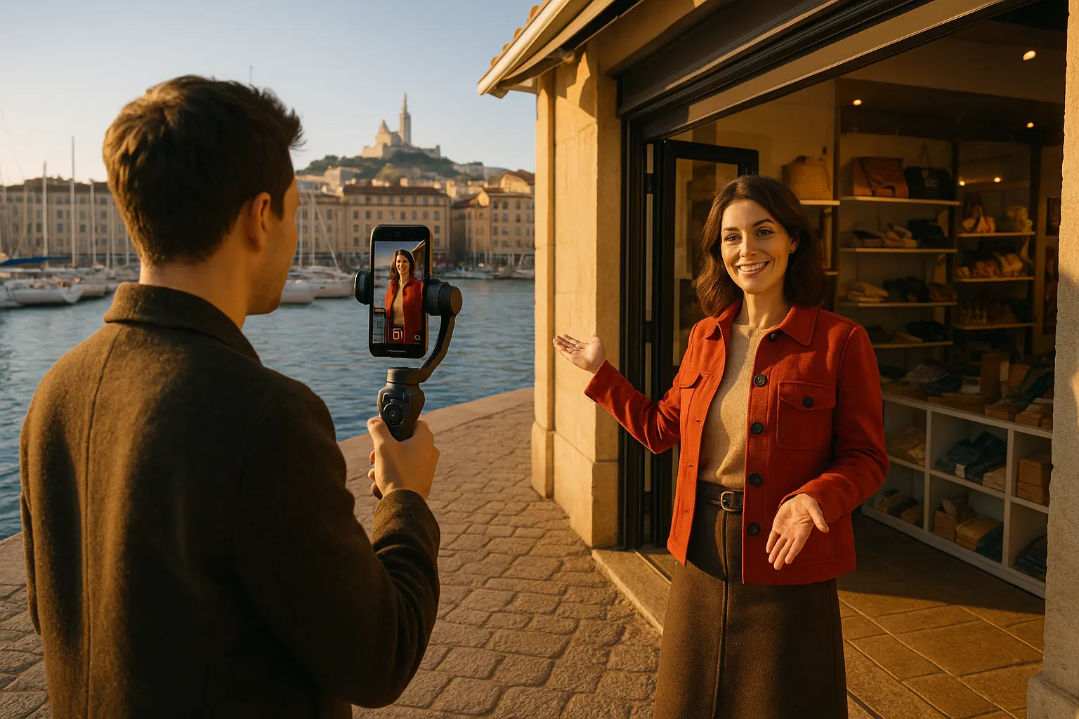 Strategie Reels tournage au Vieux-Port de Marseille - South Management