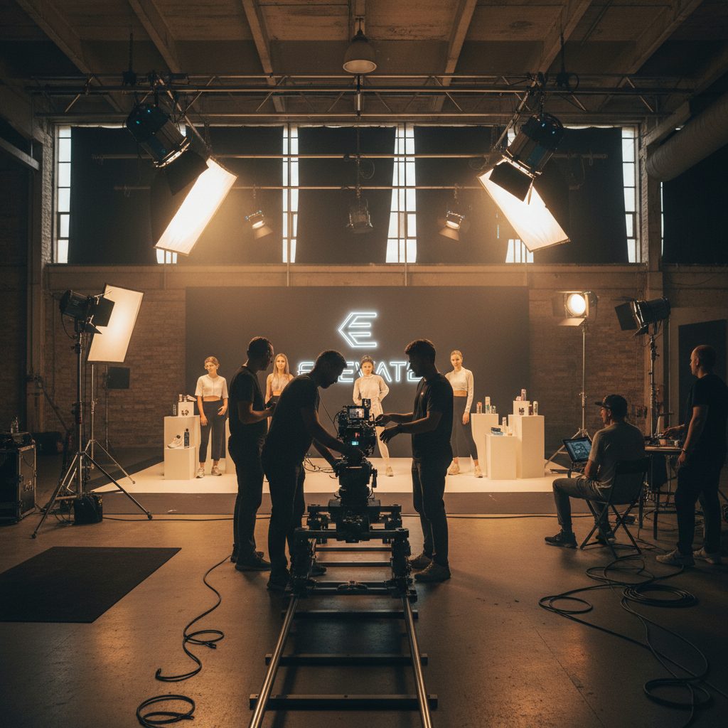Coulisses tournage vidéo promotionnelle pour une marque