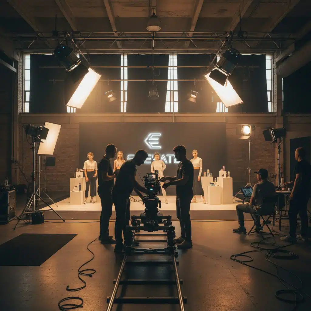 Coulisses tournage vidéo promotionnelle pour une marque
