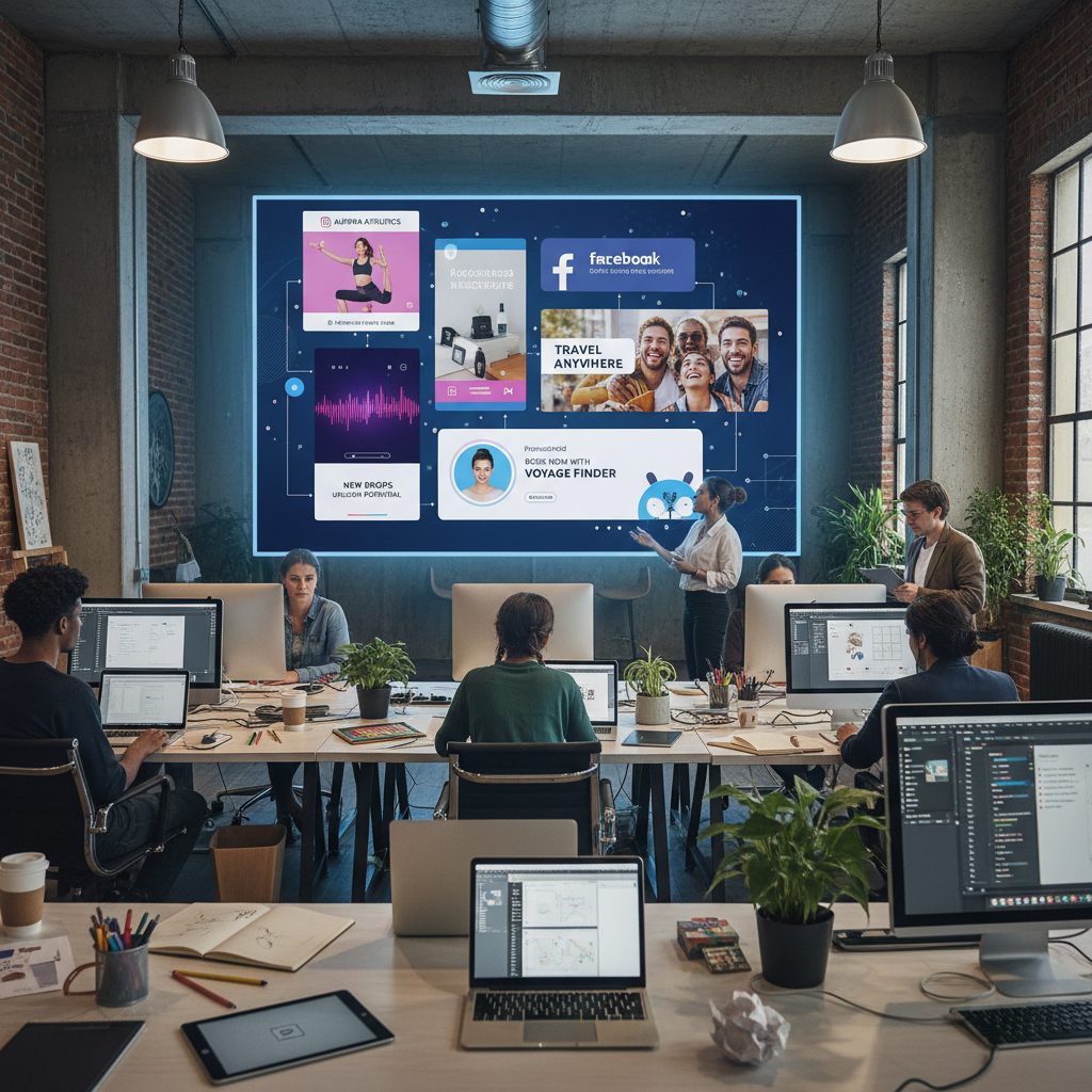 Visuels créatifs pour publicité sur les réseaux sociaux