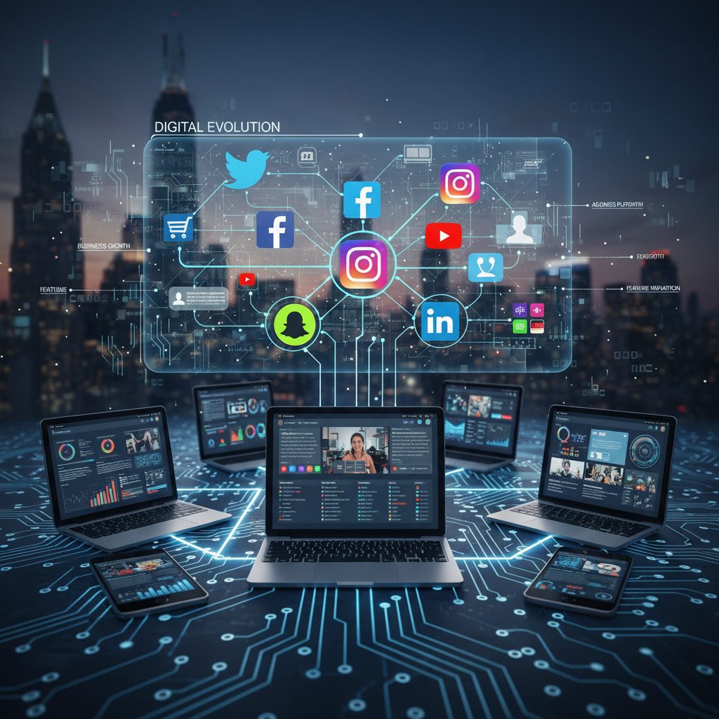 Évolution des plateformes sociales sur appareils connectés