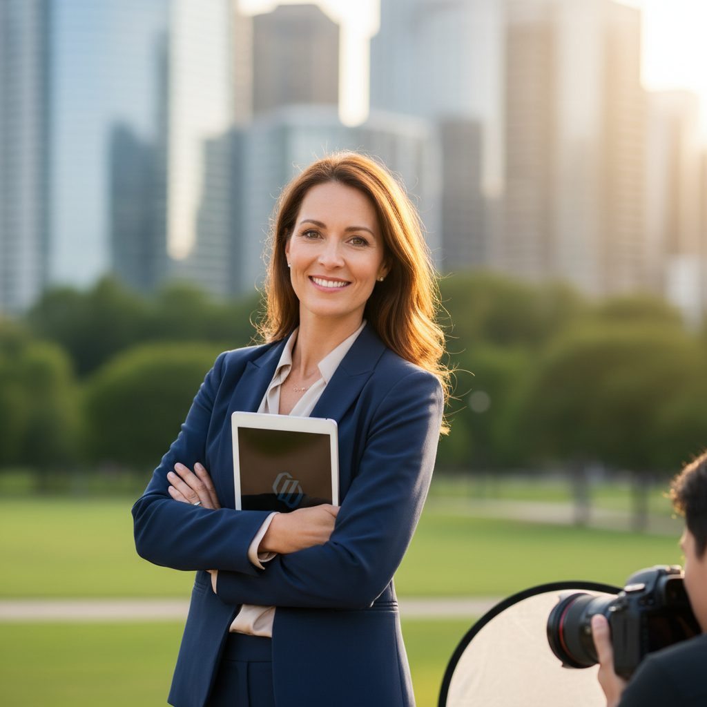 Professionnel en seance photo de personal branding