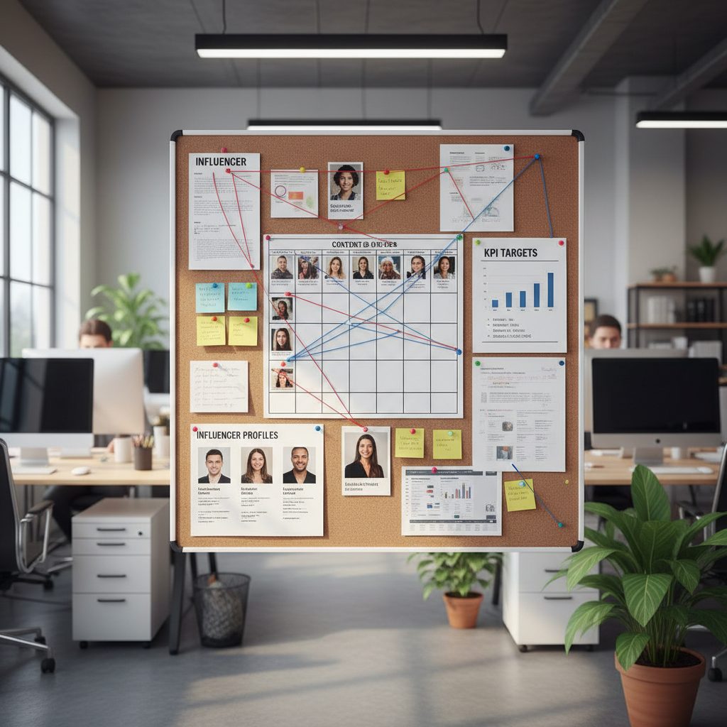 Planning de campagne influence avec profils et objectifs