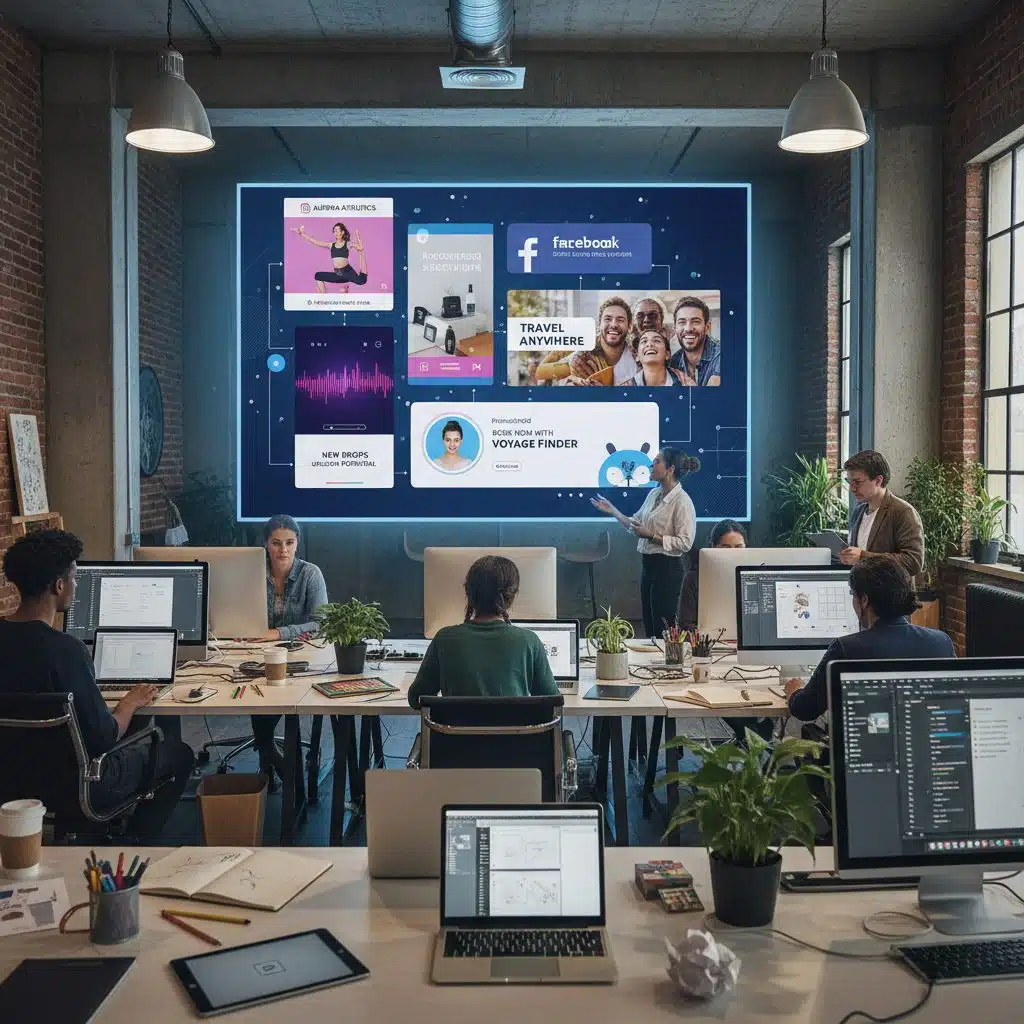 Visuels créatifs pour publicité sur les réseaux sociaux