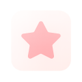 Pictogramme étoile rose représente la sélection influenceurs South Management agence PACA